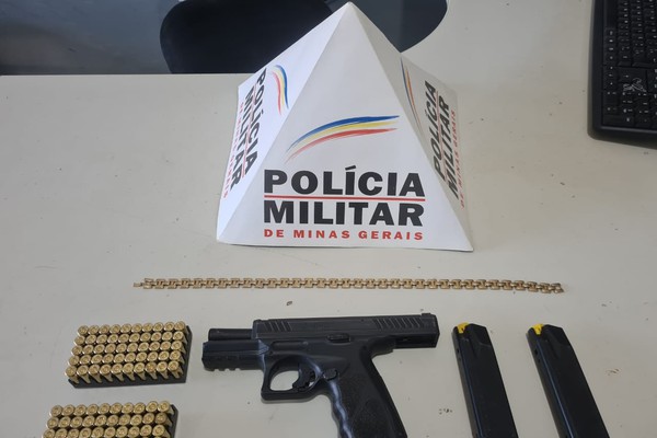 Foragido da justiça é preso por furto de pistola e munições em São Gotardo