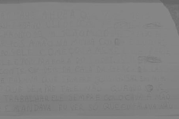 Criança escreve carta para mãe relatando assédios e padrasto acaba preso por estupro em Patos de Minas