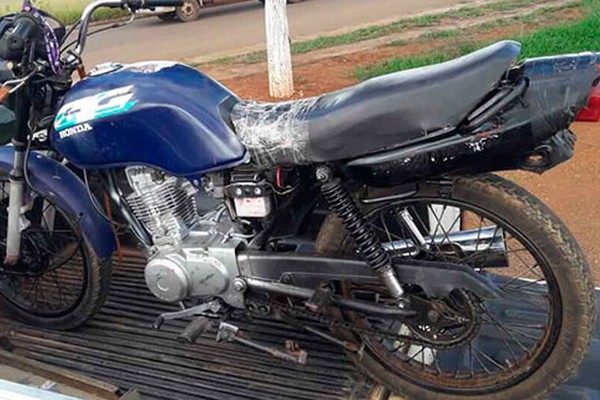 Motociclista é flagrado em moto sem placa e com chassi adulterado na MG230 em Rio Paranaíba