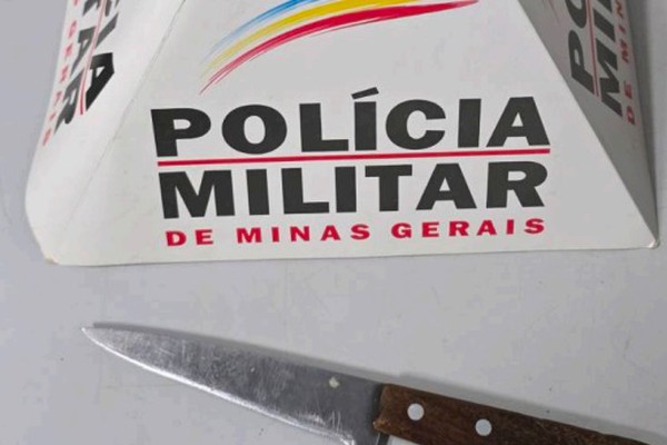 Homem é preso por ameaçar cravar faca no peito da companheira em Patos de Minas