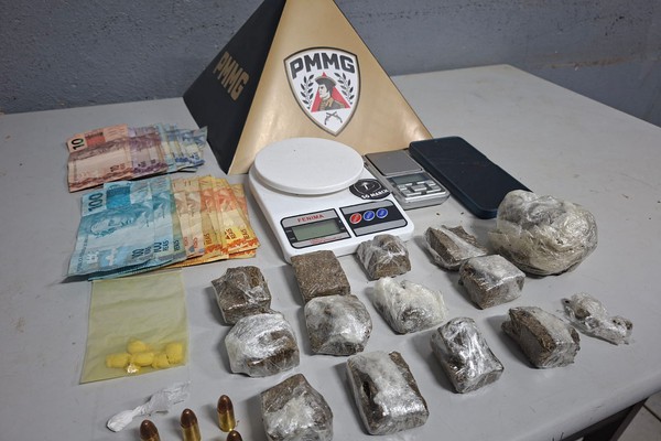 Após denúncias anônimas, operação prende dois homens e apreende drogas, munições e dinheiro em Patos de Minas