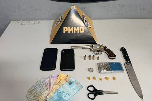 Polícia Militar prende dois jovens e apreende arma e drogas no Bairro Sebastião Amorim