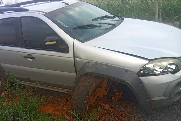 Ladrões escalam muro, furtam carro e eletrônicos e acabam presos após perseguição e tiros na BR 354