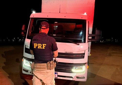PRF recupera caminhão furtado e carga de frango de 3,4 toneladas roubada na BR-365