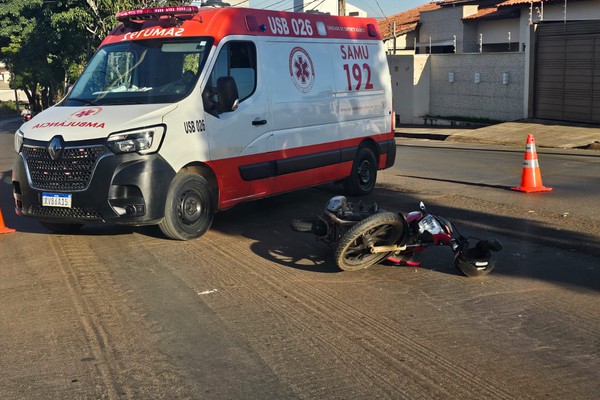 Motociclista sofre diversos ferimentos em mais um acidente no trânsito de Patos de Minas