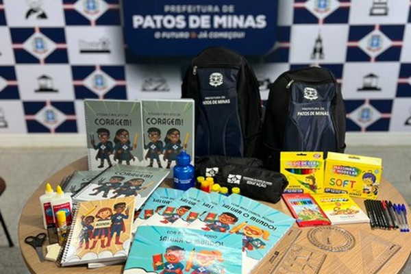Prefeitura de Patos de Minas vai entregar kits escolares e uniformes para alunos da rede municipal