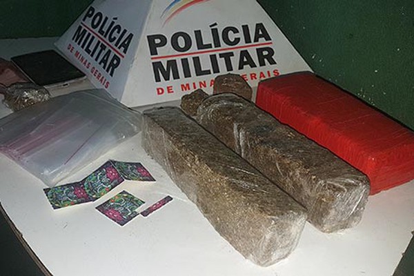 PM prende homem com dezenas de pontos de LSD e tabletes de maconha em Patos de Minas