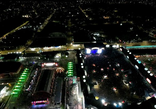 Imagens aéreas mostram dimensão e toda estrutura da Fenamilho 2026; veja ao vivo