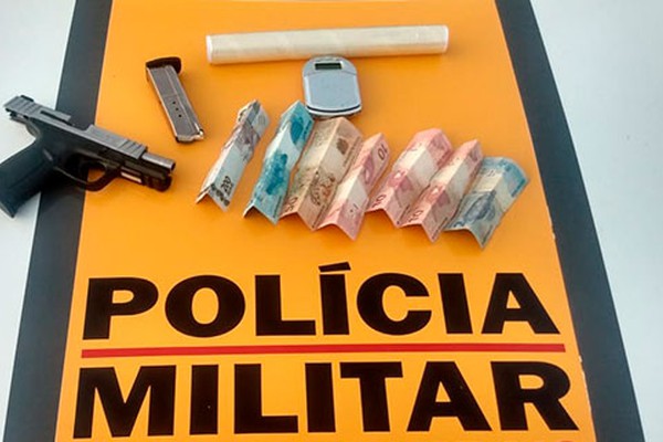 Motorista e passageiro são presos com pistola 9mm na MG 223, em Monte Carmelo