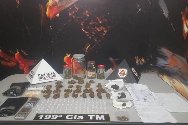 Polícia Militar apreende ecstasy, maconha e haxixe e prende dois suspeitos em Uberlândia