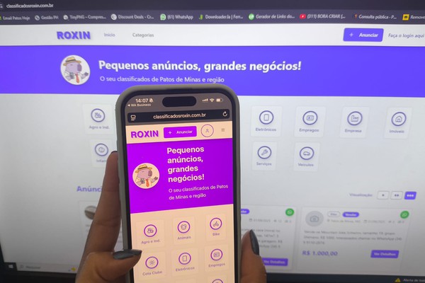 Chegou o Classificados Roxin: o jeito mais fácil e moderno de vender e comprar em Patos de Minas e Região