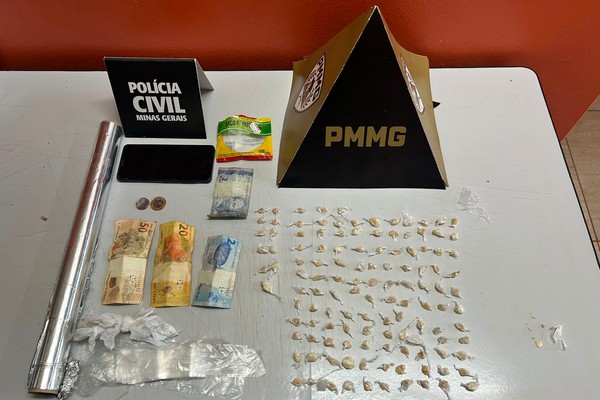Operação Vesperi apreende mais de 100 pedras de crack e prende dupla em Coromandel