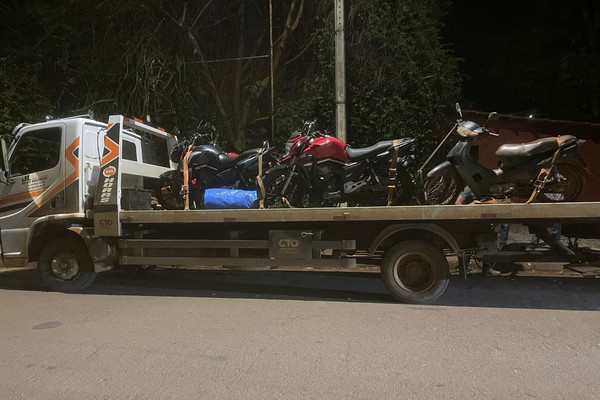 Operação da Polícia Militar termina com sete motocicletas apreendidas, em São Gotardo