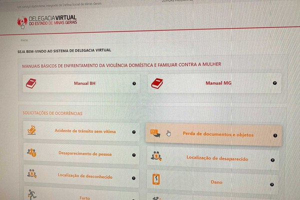 Delegacia Virtual da Polícia Civil de Minas amplia tipos de ocorrências registradas online; veja