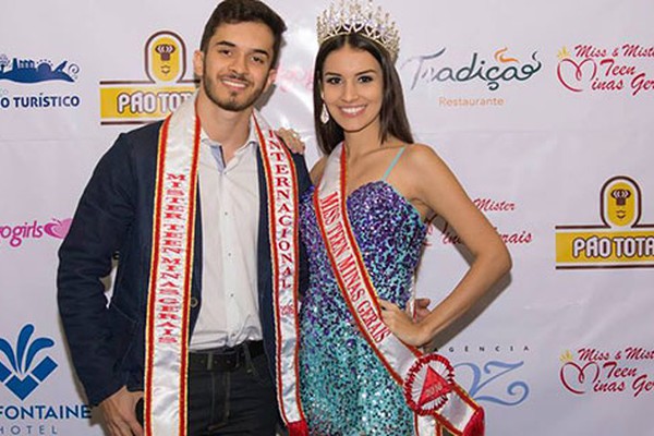 Patenses Maryna Lima e Vitor Faria conquistam o Miss Teen Internacional por voto popular