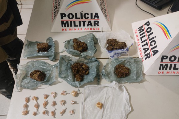PM realiza Operação Contenção em Presidente Olegário e apreende maconha e pedras de crack