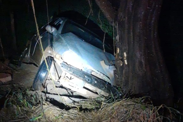 Motorista fica ferido ao perder o controle da direção e bater em árvore na AMG 1425, em Patos de Minas