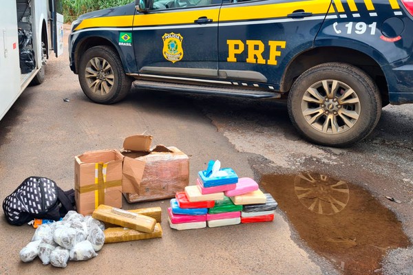 PRF apreende grande quantidade de cocaína e maconha avaliadas em mais de R$ 650 mil