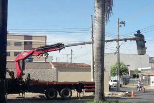 Prefeitura contrata equipamento especial para retirada de galhos secos de palmeiras