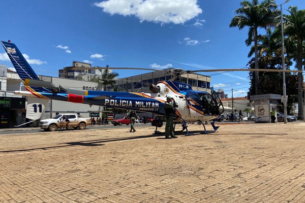 Aeronave Pégasus pousa no Centro de Patos de Minas para início da Operação Força Total