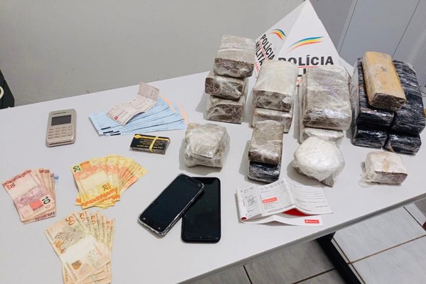 Polícia Militar apreende mais de 8 quilos de maconha e prende suspeito de tráfico de drogas