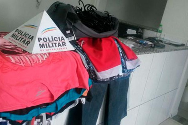 Polícia Militar recupera alguns produtos furtados de loja no centro de Presidente Olegário