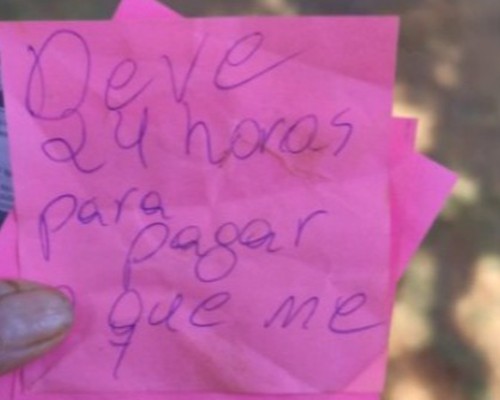 Filho que não trabalha e vive às custas da mãe usa bilhete para ameaçar destruí-la