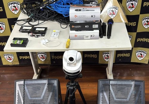 Câmeras de segurança flagram furto em igreja e Polícia Militar prende autor em flagrante no Jardim Vitória