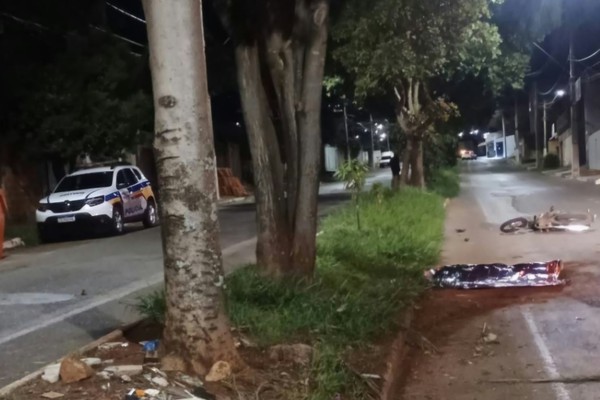 Jovem de apenas 18 anos morre em acidente de moto no bairro Residencial Monjolo, em Patos de Minas