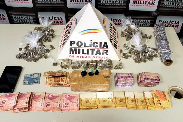 Homem é preso com grande quantidade de drogas durante patrulhamento da PM em Patrocínio