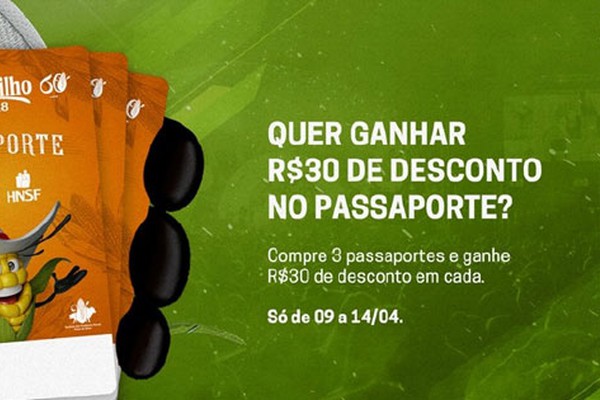 Sindicato anuncia promoção e desconto na venda de passaportes para a Fenamilho 2018