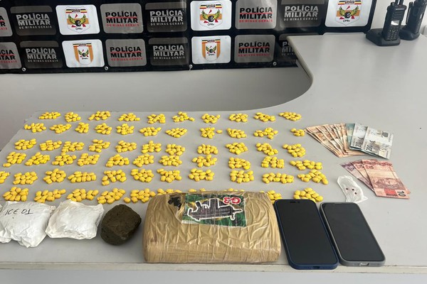 Homem é preso na MGC-462 com maconha, haxixe e centenas de comprimidos de ecstasy
