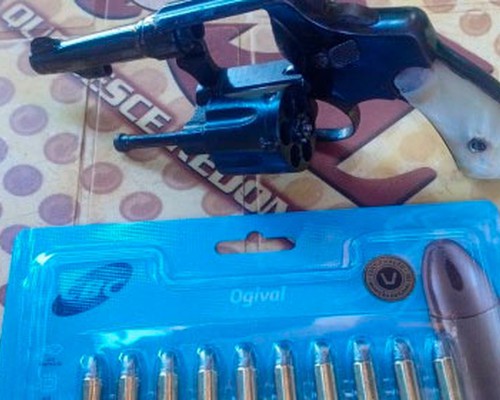 Após denúncia de assassinato de cão, PM prende homem com arma de fogo em fazenda