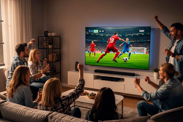 Como montar uma experiência de estádio em casa para assistir aos jogos de futebol