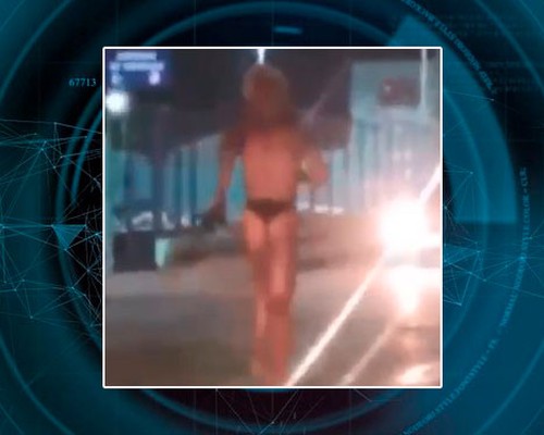 Imagens mostram travesti seminua correndo por sobre carro em Patos de Minas - Patos Hoje