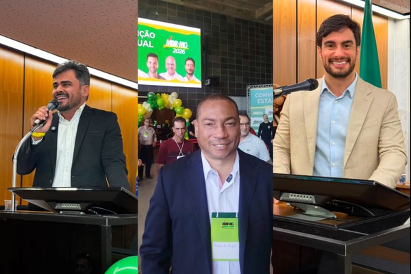 MDB oficializa José Eustáquio, Wilian Campos e Vitor Porto como candidatos nas eleições de 2026