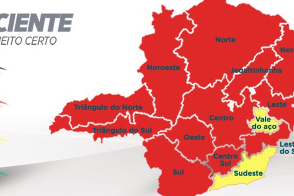 Patos de Minas continua na Onda Vermelha junto com outras 11 regiões de Minas Gerais