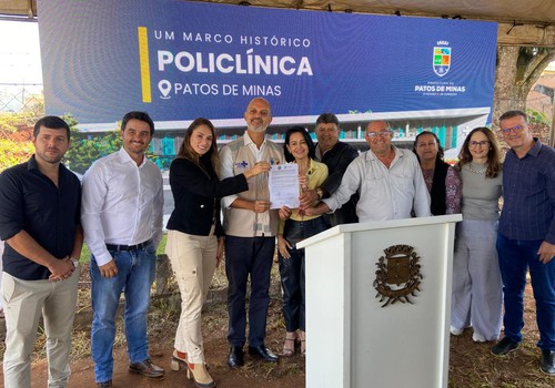 Ministério da Saúde e prefeitura assinam ordem de serviço para construção de Policlínica em Patos de Minas