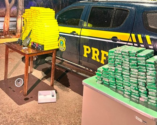 Polícia Rodoviária Federal faz duas grandes apreensões de drogas quase ao mesmo tempo na BR 365