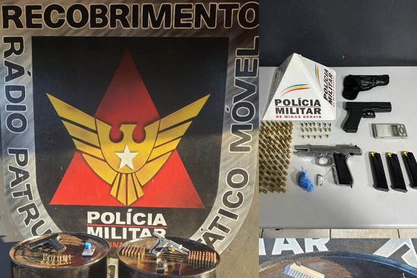 Polícia Militar prende três homens com armas e munições durante operação em Patos de Minas