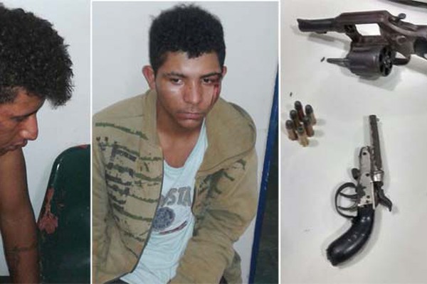 Suspeitos de vários assaltos em São Gotardo são presos com duas armas de fogo