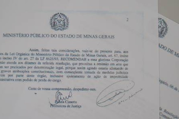 MP de Presidente Olegário recomenda que PMs não cumpram resolução do Estado