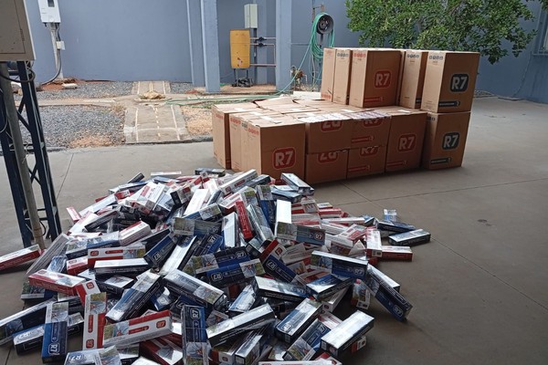 Mais de 34 mil maços de cigarros contrabandeados são apreendidos na BR-352, em Lagoa Formosa