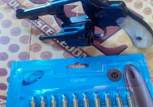 Após denúncia de assassinato de cão, PM prende homem com arma de fogo em fazenda