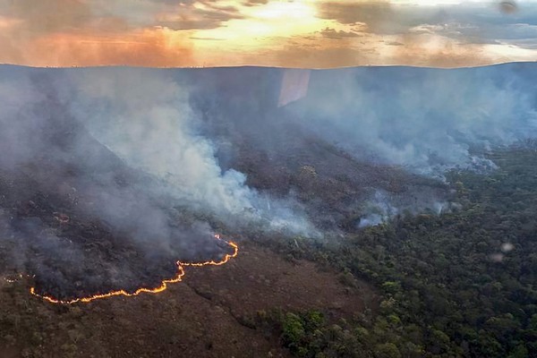 Incêndio queima 10 mil hectares do Parque da Chapada dos Veadeiros