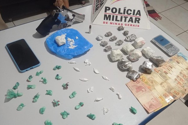 Polícia Militar apreende drogas no distrito de Brejo Bonito e prende suspeito de tráfico