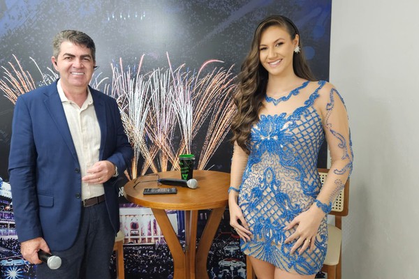 Maria Eduarda Bontempo, candidata a Rainha Nacional do Milho, destaca trajetória e o sonho de representar a cidade; veja ao vivo