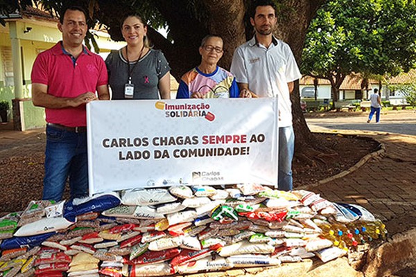 Laboratório realiza campanha e arrecada alimentos para Instituição de caridade em Patos de Minas