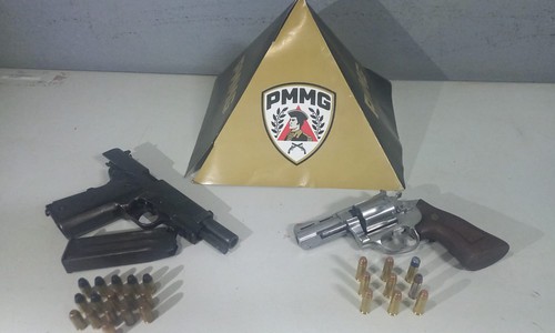 Homem é preso com pistola e revólver carregados no distrito de Guarda dos Ferreiros
