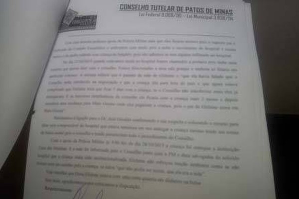 Conselho Tutelar se antecipa e impede venda de recém-nascido em Patos de Minas
